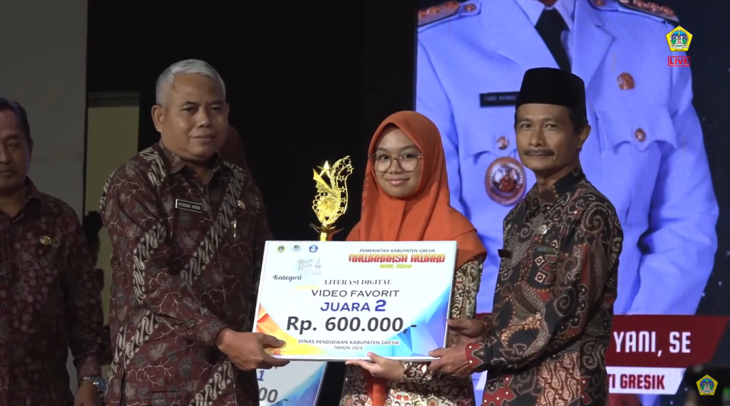 Juara 2 Literasi digital kategori video favorit